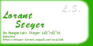 lorant steyer business card